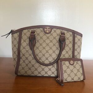 NINE WEST SATCHEL w/ matching WALLET